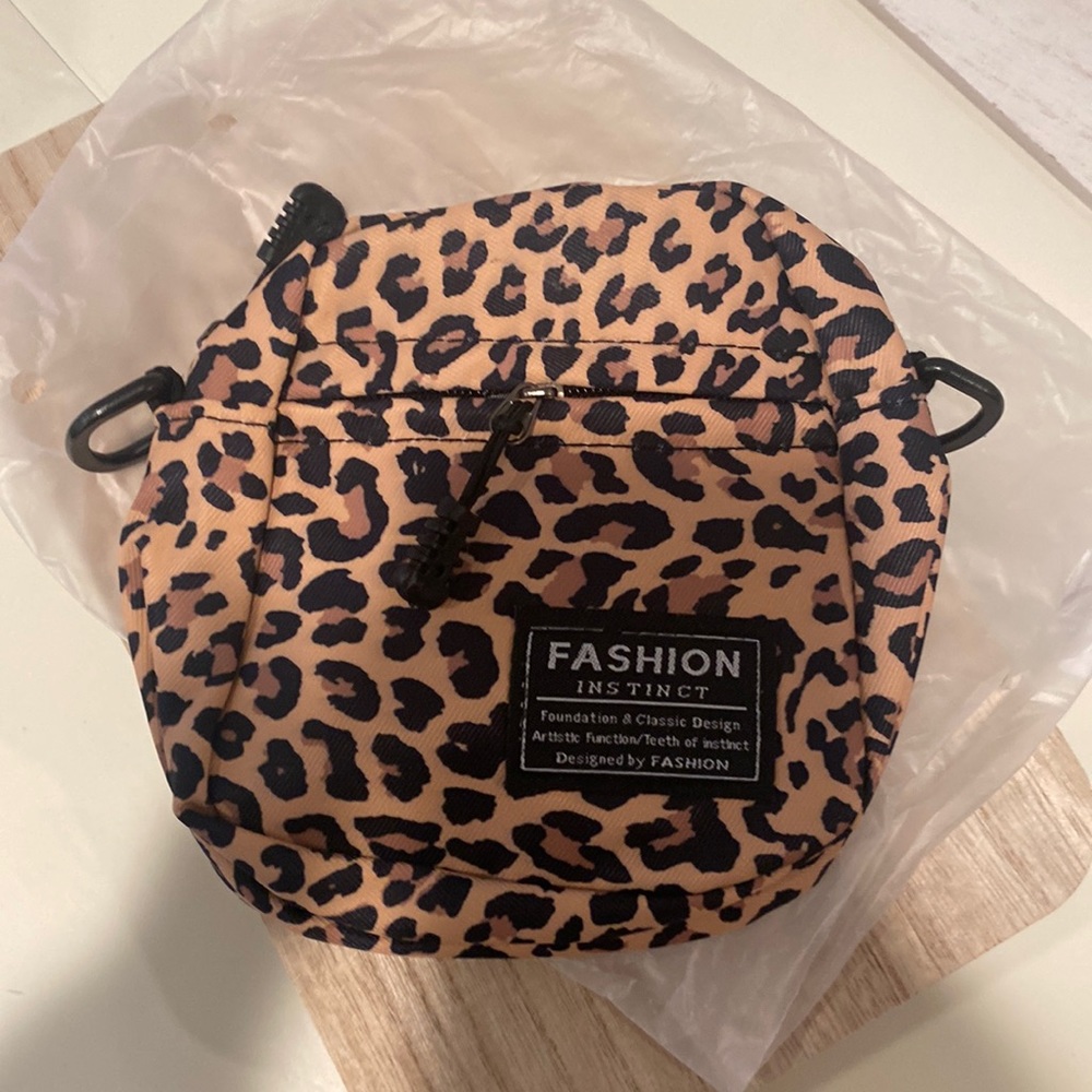 Leopard small crossbody bag with adjustable strap